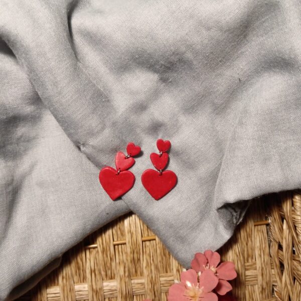 Heart drop earrings