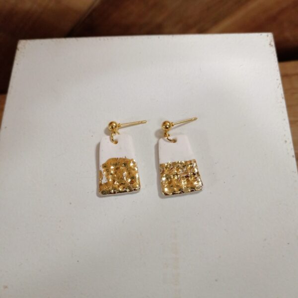White and Gold Studs
